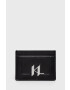 Karl Lagerfeld Кожен калъф за карти дамски в черно - Pepit.bg