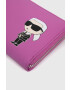 Karl Lagerfeld Кожен портфейл дамски в розово - Pepit.bg