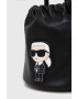 Karl Lagerfeld Кожена чанта в черно - Pepit.bg