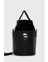 Karl Lagerfeld Кожена чанта в черно - Pepit.bg