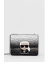 Karl Lagerfeld Кожена чанта в черно - Pepit.bg