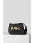 Karl Lagerfeld Кожена чанта в черно - Pepit.bg
