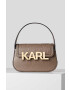 Karl Lagerfeld Кожена чанта в лилаво - Pepit.bg