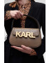 Karl Lagerfeld Кожена чанта в лилаво - Pepit.bg