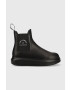 Karl Lagerfeld Кожени боти челси Kapri в черно с платформа - Pepit.bg