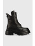 Karl Lagerfeld Кожени кубинки Danton в черно с платформа - Pepit.bg
