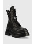 Karl Lagerfeld Кожени кубинки Danton в черно с платформа - Pepit.bg