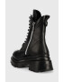 Karl Lagerfeld Кожени кубинки Danton в черно с платформа - Pepit.bg