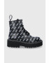 Karl Lagerfeld Кожени кубинки дамски в черно с платформа - Pepit.bg