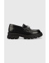 Karl Lagerfeld Кожени мокасини KL43820 PRECINCT в черно с платформа - Pepit.bg