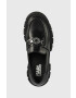 Karl Lagerfeld Кожени мокасини KL43820 PRECINCT в черно с платформа - Pepit.bg