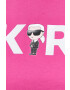 Karl Lagerfeld Памучна тениска в розово - Pepit.bg