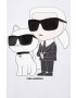 Karl Lagerfeld Памучна тениска в бяло - Pepit.bg