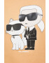 Karl Lagerfeld Памучна тениска в оранжево - Pepit.bg