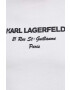 Karl Lagerfeld Памучна тениска в бяло с принт - Pepit.bg
