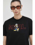 Karl Lagerfeld Памучна тениска x Disney в черно - Pepit.bg
