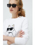 Karl Lagerfeld Суичър в бяло с апликация - Pepit.bg