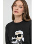 Karl Lagerfeld Суичър в черно с апликация - Pepit.bg