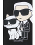 Karl Lagerfeld Суичър в черно с апликация - Pepit.bg