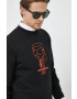 Karl Lagerfeld Суичър в черно с принт - Pepit.bg
