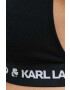 Karl Lagerfeld Сутиен в черно с изчистен дизайн - Pepit.bg