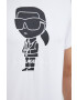 Karl Lagerfeld Тениска в бяло с принт - Pepit.bg