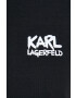 Karl Lagerfeld Тениска с яка в черно с принт - Pepit.bg