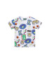 Kenzo kids Детска памучна тениска в бяло с десен - Pepit.bg