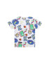 Kenzo kids Детска памучна тениска в бяло с десен - Pepit.bg