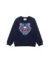 Kenzo kids Детски памучен суичър в тъмносиньо с апликация - Pepit.bg