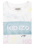 Kenzo kids Детски памучен суичър в бяло с десен - Pepit.bg