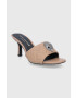 Kurt Geiger London Кожени чехли Camel дамски в кафяво с ток стилето - Pepit.bg