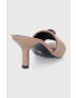 Kurt Geiger London Кожени чехли Camel дамски в кафяво с ток стилето - Pepit.bg