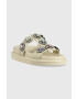 Kurt Geiger London Кожени чехли Orson в сиво с платформа - Pepit.bg
