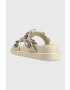 Kurt Geiger London Кожени чехли Orson в сиво с платформа - Pepit.bg