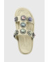 Kurt Geiger London Кожени чехли Orson в сиво с платформа - Pepit.bg