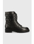 Kurt Geiger London Кожени кубинки Stoop в черно с равна подметка 1128405109 - Pepit.bg