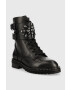 Kurt Geiger London Кожени кубинки Stoop в черно с равна подметка 1128405109 - Pepit.bg