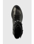 Kurt Geiger London Кожени кубинки Stoop в черно с равна подметка 1128405109 - Pepit.bg