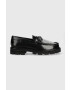 Kurt Geiger London Кожени мокасини Carnaby в черно с платформа 9422109109 - Pepit.bg