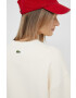 Lacoste Памучен суичър в бежово с апликация - Pepit.bg