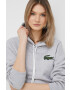 Lacoste Памучен суичър в сиво меланж на - Pepit.bg