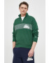 Lacoste Памучен суичър в зелено с принт - Pepit.bg