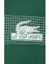 Lacoste Памучен суичър в зелено с принт - Pepit.bg