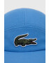 Lacoste Памучна шапка с козирка в синьо с апликация - Pepit.bg