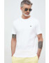 Lacoste Памучна тениска в бяло с изчистен дизайн - Pepit.bg