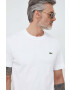 Lacoste Памучна тениска в бяло с изчистен дизайн - Pepit.bg