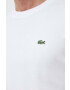 Lacoste Памучна тениска в бяло с изчистен дизайн - Pepit.bg