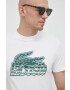 Lacoste Памучна тениска в бяло с принт - Pepit.bg