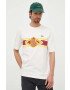 Lacoste Памучна тениска в бежово с принт - Pepit.bg